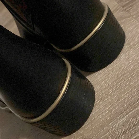 EUC [kate spade] Cheetah Print Black Ankle Bootie Rainboots Women’s Sz 9.0 - Picture 9 of 13